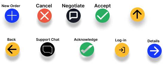 All circular icon buttons